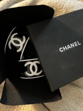 A Pair Of Chanel Bracelet, Acrylic, Black & White - 2022/23 Série Croisière -