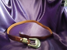Wage tan brown leather belt - brown,