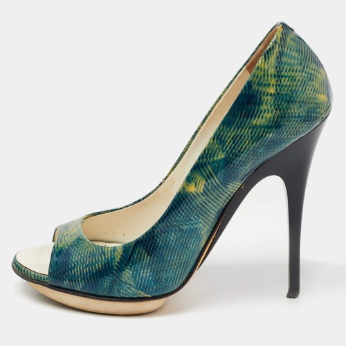 Escarpins bout ouvert cuir - escarpins,