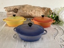 1024⚜️ Trois Minies Petites Cocottes en Grès Émaillées Saveur & Dégustation
