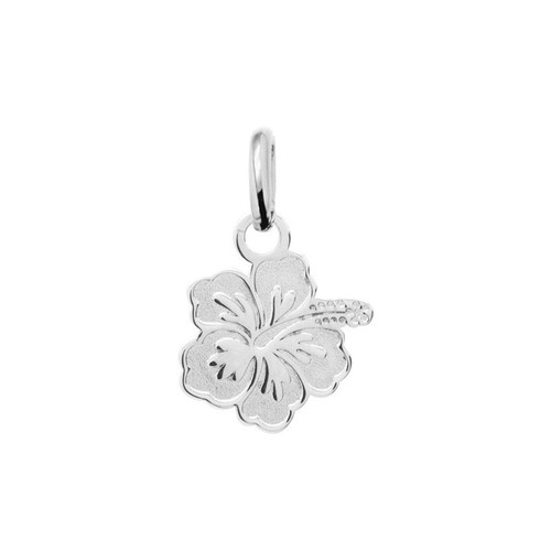 Pendentif hibiscus argent - pendentif, "hibiscus