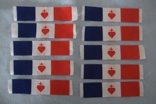 C44 insigne écusson catholique lot 10 bandes Sacré Cœur de Jésus uniforme scout