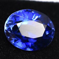 Naturel 9,50 carats saphir bleu de Ceylan 14x11 MM certifié impeccable AAA+