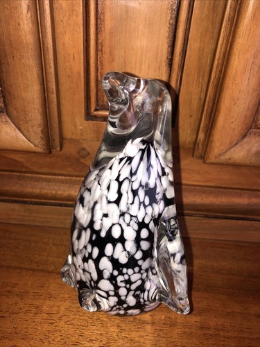 Statuette pingouin verre - pingouin,