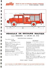 MERCEDES-BENZ  / TYPE LAF 911 42 4X4 / SECOURS ROUTIER / FICHE TECHNIQUE