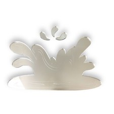 Vague Éclaboussure Forme Acrylique Miroirs : sur Mesure Tailles & Gravure