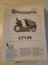 manuel d'utilisation de tondeuse autoportée husqvarna LT126