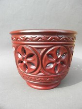 Ancien cache pot vintage 1970 en plastique Emsa ajouré