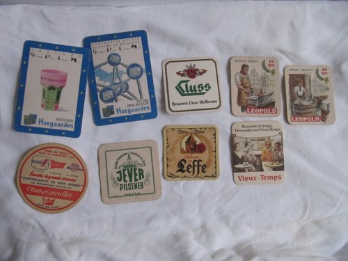 Lot sous bock - 9,