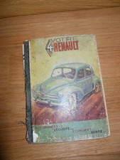 MANUEL ENTRETIEN  ET GUIDE TECHNIQUE  RENAULT 4 CV, édition 1955 ..