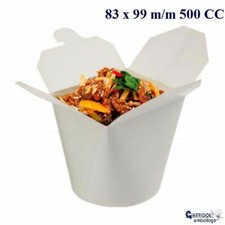 50 Boites Pasta box Pots plats chauds froids 500 CC riz salades Vente à emporter