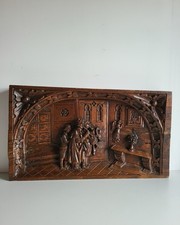 Ancien Bas relief en chêne