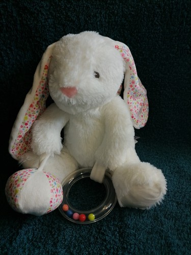 Doudou lapin assis - , blanc
