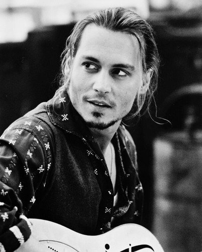 Johnny depp 16x20 - b&w, canvas