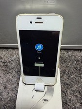 Apple Iphone 4 blanc 8 gigas - Au démarrage Demande Itunes - Vendu pour pièces