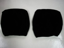 2x  NOIR TISSU HOUSSES D'APPUI