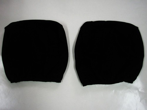 Noir tissu housses d appui - ,