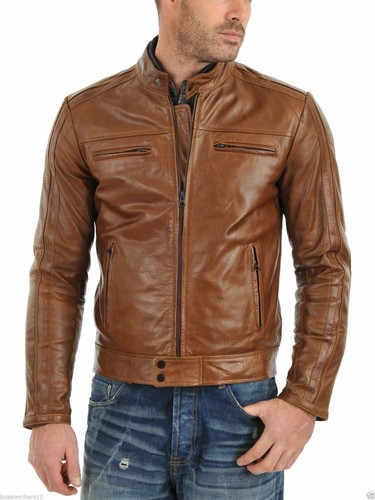 Blouson motard ancien - , homme