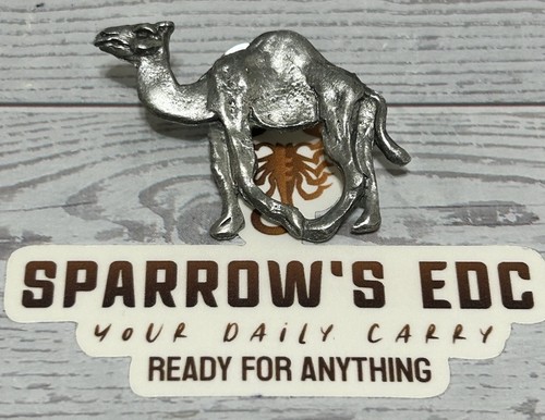 Vintage pewter camel lapel - , pin