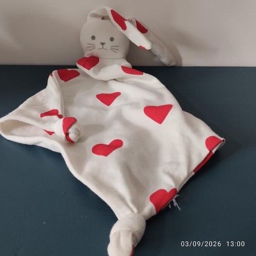 Doudou plat mouchoir lapin - plat,
