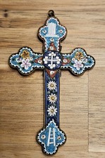 Ancienne Croix Religieuse En  Micromosaique