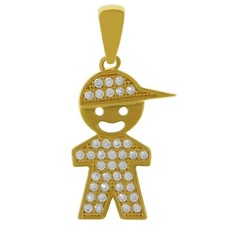 Pendentif Rappeur Plaqué Or