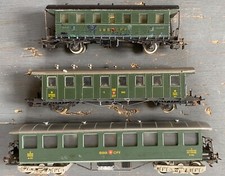 LILIPUT BUCO FLEISCHMANN HO lot 3 voitures SBB CFF Suisse éclairées voyageurs