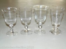-4 GROS VERRES de BAR BISTRO XIXe Verre soufflé COLLECTION VITRINE déco  N°415