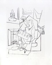 Pablo Picasso, L'Dans Un Fauteuil, Lithographie Sur Arches Papier
