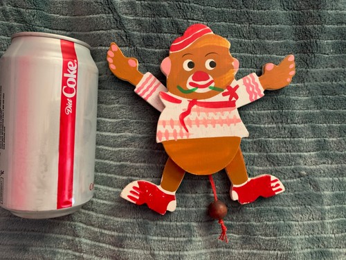Vintage pull string toy puppet - string,
