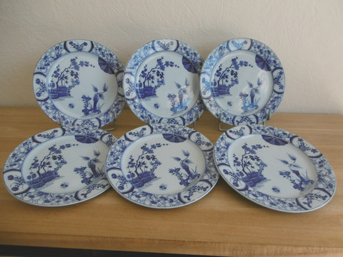 Six assiettes dessert faience - six,
