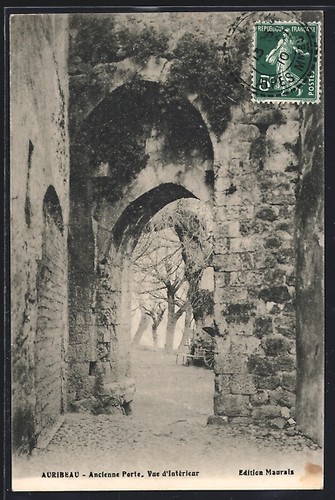 Cpa auribeau ancienne porte - auribeau,,