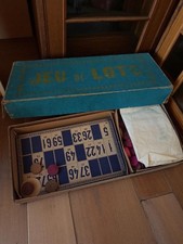 Ancien jeu de loto vintage rétro pour collectionneur, jeu de société d’occasion