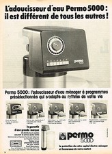 PUBLICITE ADVERTISING 104  1978  PERMO   adoucisseur d'eau ménager à programme
