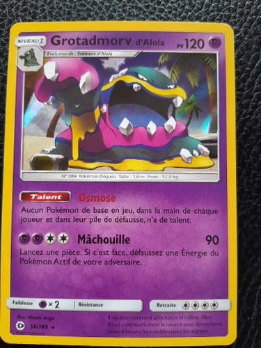 Carte pokemon grotadmorv - carte,