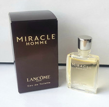 RARETÉ !!! LANCÔME MIRACLE HOMME-Deuxième version grande boîte- EDT 5 ML