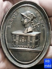 III ème Rép. -Rare Plaque d'identité Agent Encaissement Banque De France 82x63mm