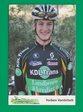 CYCLISME carte cycliste YORBEN VANTICHELT équipe LANDBOUWKREDIET KDL trans