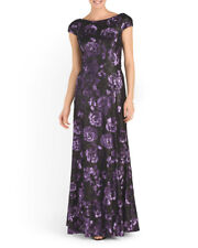 VERA WANG Cap Sleeve Floral