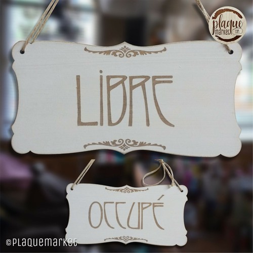 Libre occupé plaque - de, porte