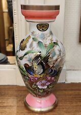 Ancien Vase Opaline Décor