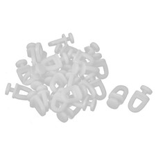 Faites glisser fenêtre rideau roues porte galets chenille 23x11mm Blanc 30pcs
