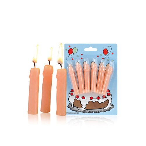 Bougies forme de pénis - 6, en