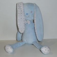 Doudou Lapin Tex - Bleu argenté