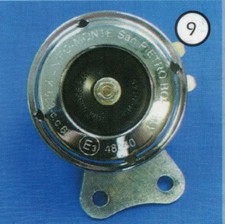 Klaxon 6V/65mm Chrome/Noir - 7618346