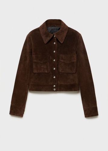 Veste cuir daim vintage - veste,