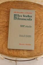 Livre scolaire- Les textes français XVIIe siècle classes de 3e, lycée