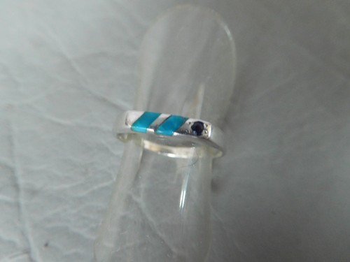 Bague rectangle grise argent