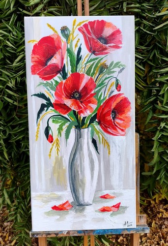 Nature morte coquelicots dans