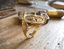 Monture bague pièce or 18 KT